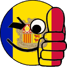 Fahnen Europa Andorra Smiley - OK 
