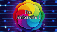 Messages French Bon Anniversaire Abstrait - Géométrique Animated Background 003 