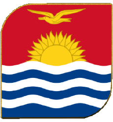 Bandiere Oceania Kiribati Quadrato 