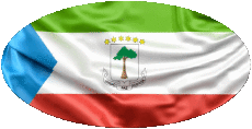 Fahnen Afrika Äquatorialguinea Oval 01 