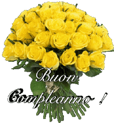 Messages Italian Buon Compleanno Floreale Transparent Background 015 