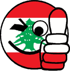 Fahnen Asien Libanon Smiley - OK 