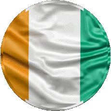 Flags Africa Ivory Coast Round 