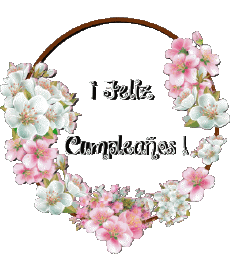 Messages Spanish Feliz Cumpleaños Floral 017 