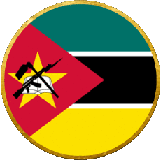 Drapeaux Afrique Mozambique Rond 