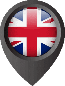 Flags Europe UK Location Pin 