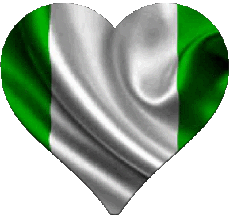Bandiere Africa Nigeria Coeur 
