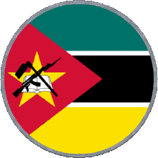 Banderas África Mozambique Rond 