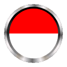 Drapeaux Asie Indonésie Rond - Anneaux 