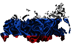 Flags Europe Russia Map 
