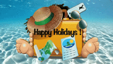 Messages English Happy Holidays Animated Background 002 