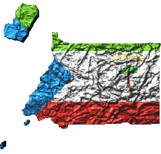 Fahnen Afrika Äquatorialguinea Karte 