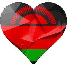 Banderas África Malawi Corazón 