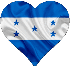 Bandiere America Honduras Cuore 