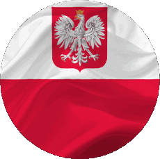 Drapeaux Europe Pologne Rond 