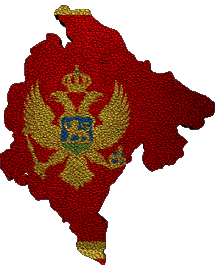 Banderas Europa Montenegro Mapa 