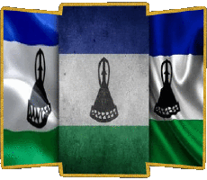 Banderas África Lesoto Forma 02 