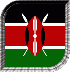 Flags Africa Kenya Square 