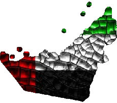 Drapeaux Asie Emirats Arabes Unis Carte 