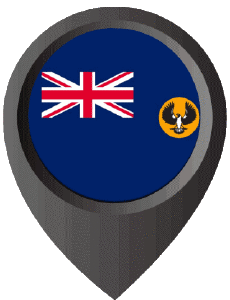 Banderas Oceanía Australia South Australia Marcador de ubicación 