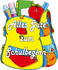 Messages German Alles Gute zum Schulbeginn Transparent Background 005 
