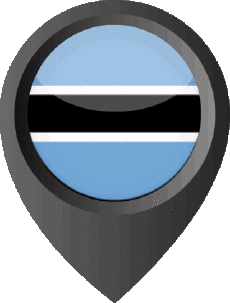 Fahnen Afrika Botswana Standort-Pin 