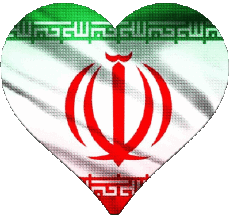 Bandiere Asia Iran Cuore 