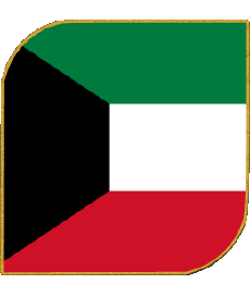 Bandiere Asia Kuwait Quadrato 
