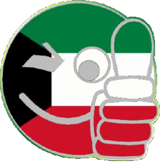 Drapeaux Asie Koweït Smiley - OK 