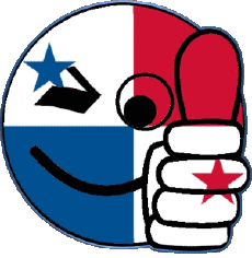 Fahnen Amerika Panama Smiley - OK 