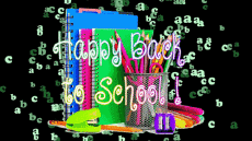 Messagi Inglese Happy Back to School Sfondo animato 001 