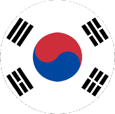 Bandiere Asia Corea del Sud Tondo 