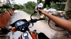 Humor -  Fun Transport Motorcycles Route Gamelles Fail 02 