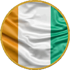 Flags Africa Ivory Coast Round 