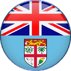 Drapeaux Océanie Fidji Rond 