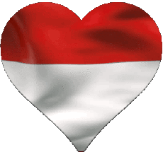 Flags Asia Indonesia Heart 