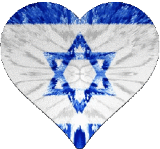 Flags Asia Israel Heart 