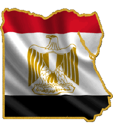 Fahnen Afrika Ägypten Karte 