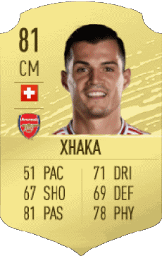 Multimedia Vídeo Juegos F I F A - Jugadores  cartas Suiza Granit Xhaka 