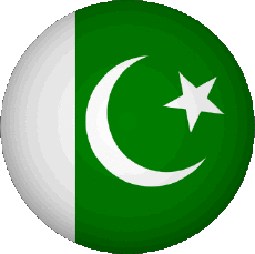 Drapeaux Asie Pakistan Rond 