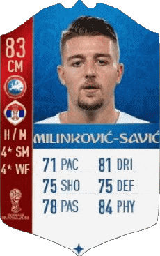 Multimedia Vídeo Juegos F I F A - Jugadores  cartas Serbia Sergej Milinkovic-Savic 