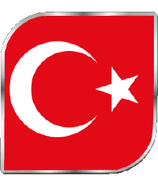 Drapeaux Asie Turquie Carré 