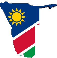 Flags Africa Namibia Map 