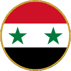 Drapeaux Asie Syrie Rond 