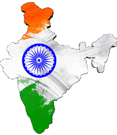 Flags Asia India Map 