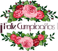 Mensajes Español Feliz Cumpleaños Floral Fondo transparente 014 