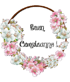 Mensajes Italiano Buon Compleanno Floreale Fondo transparente 017 