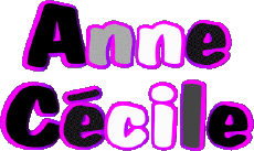 First Names FEMININE - France A Composed Anne Cécile 