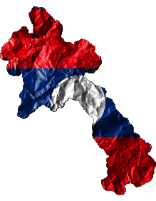 Banderas Asia Laos Mapa 
