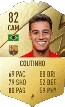 Multimedia Videospiele F I F A - Karten Spieler Brasilien Philippe Coutinho 
